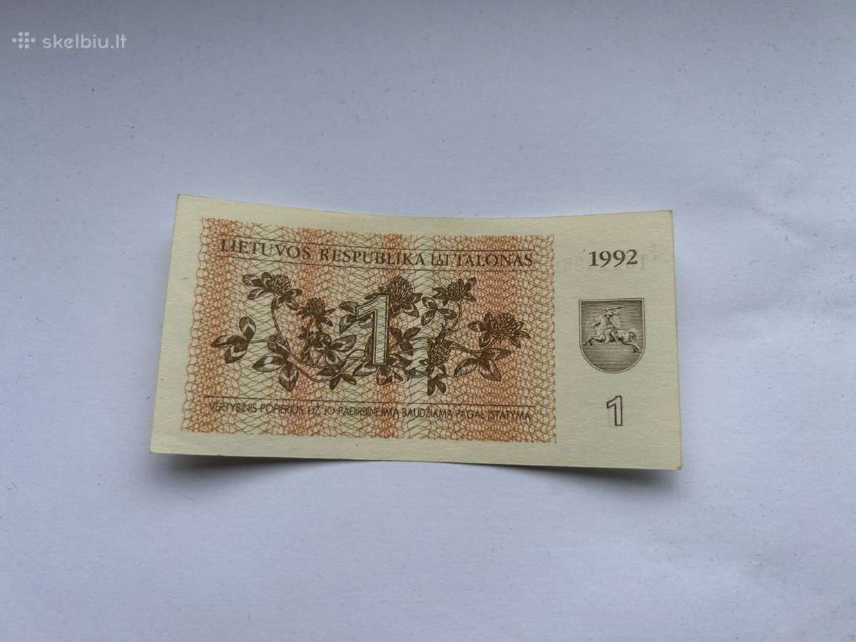 1 talonas 1992 m. Unc