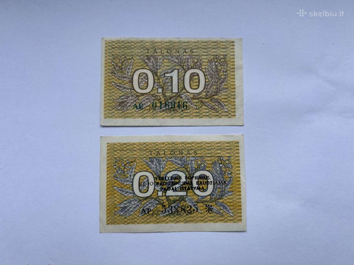 0,1 ir 0,2 talono 1991 m.