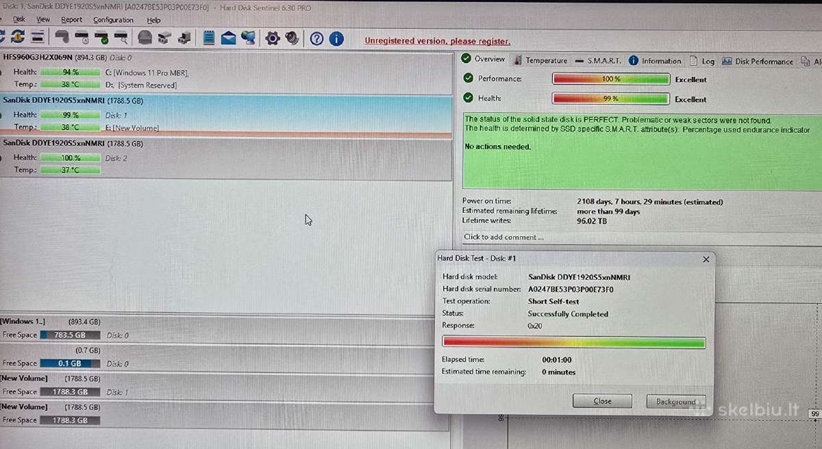 2.5" Sas SSD 200gb 3.84tb 7.68tb 15.36tb 30.72tb - nuotraukos Nr. 5