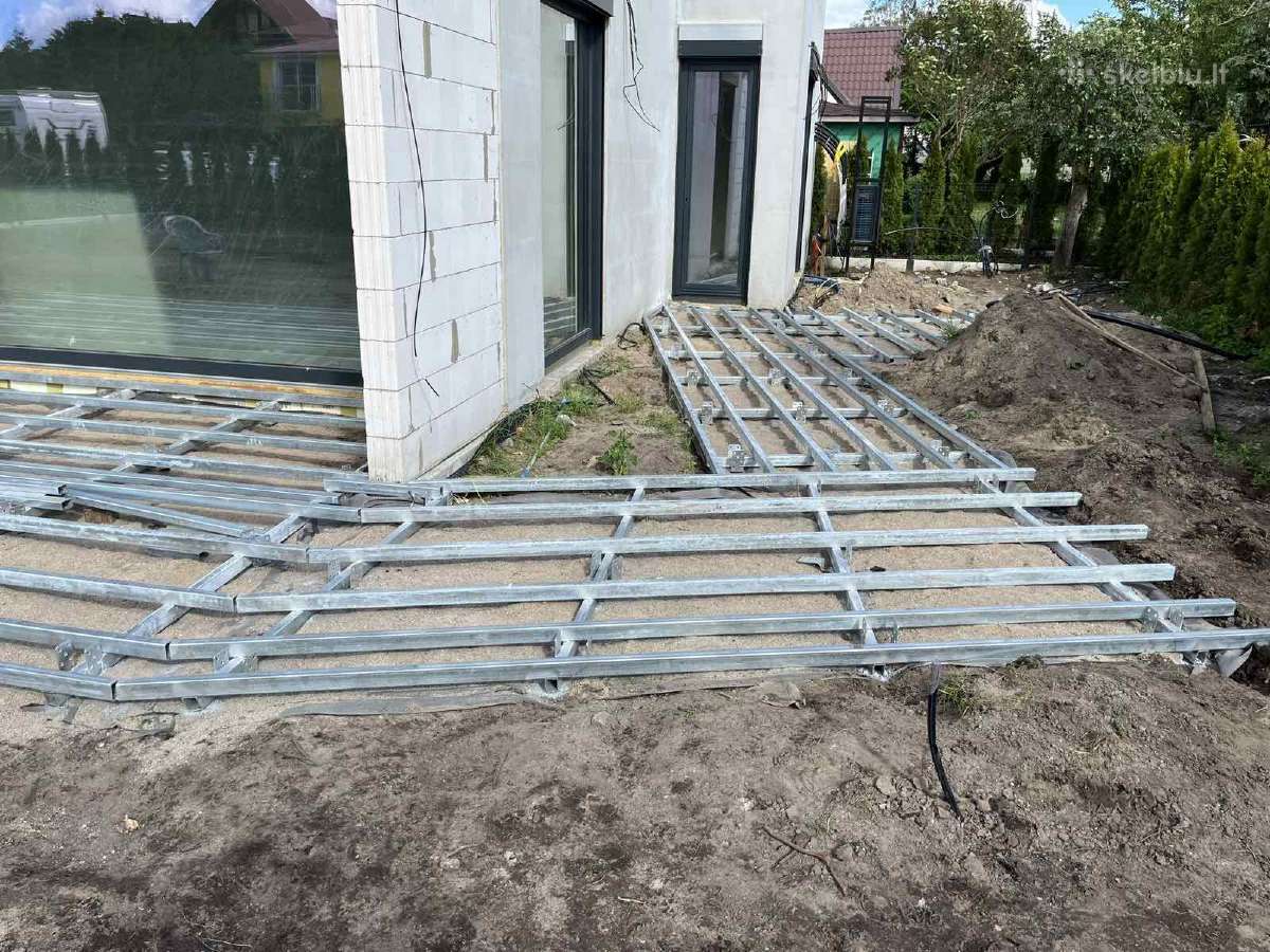 Terasų,sraigtinių pamatų įrengimas - nuotraukos Nr. 10