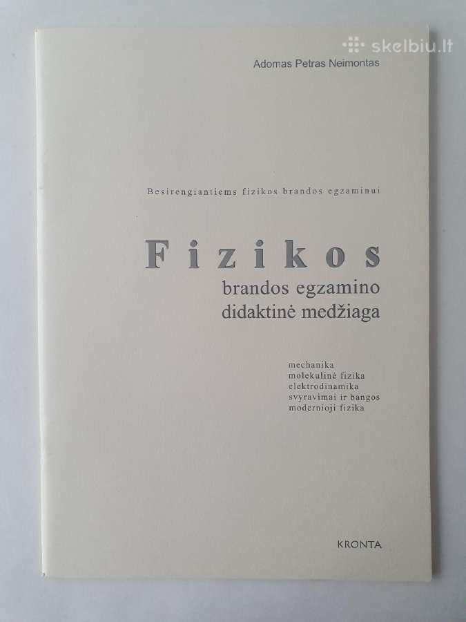 Neorgan. chemija, fizikos egzam. didakt. medžiaga