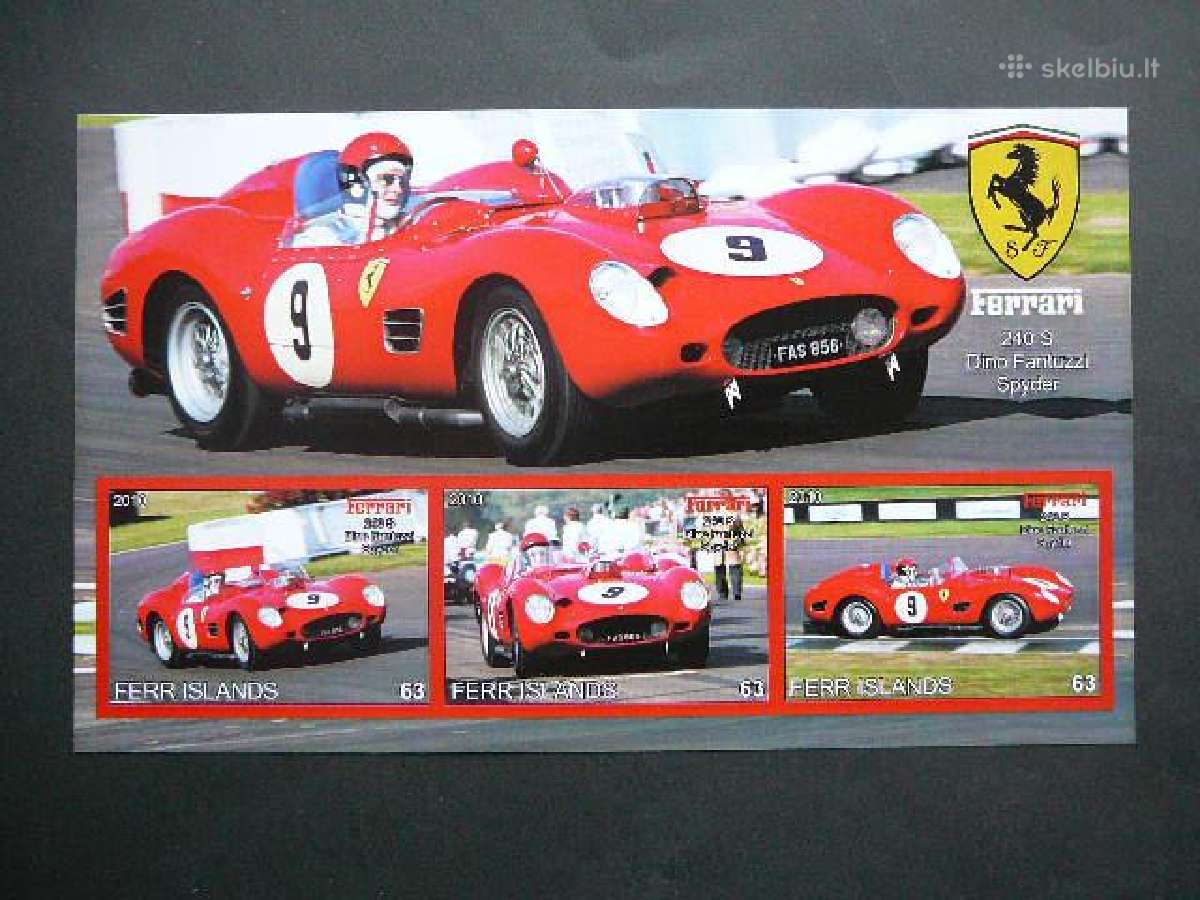 Automobiliai Ferrari 2009 Mnh ff515