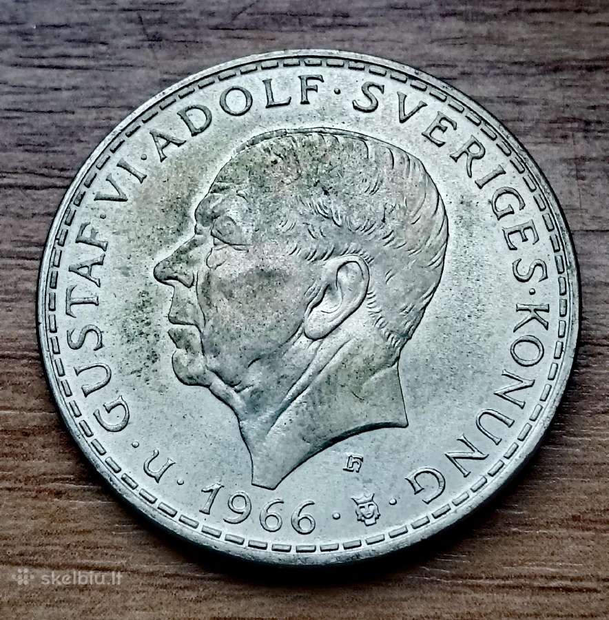 Švedija 5 kronos 1966 m. - nuotraukos Nr. 2