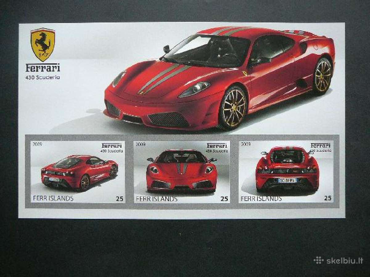 Automobiliai Ferrari 2009 Mnh ff490