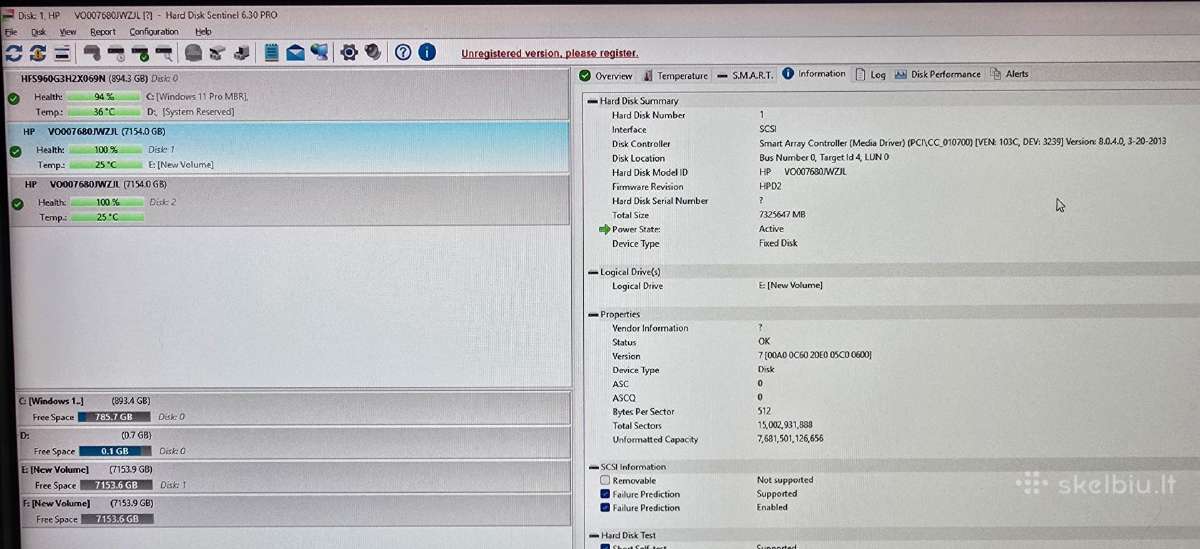 2.5" Sas SSD 200gb 3.84tb 7.68tb 15.36tb 30.72tb - nuotraukos Nr. 12
