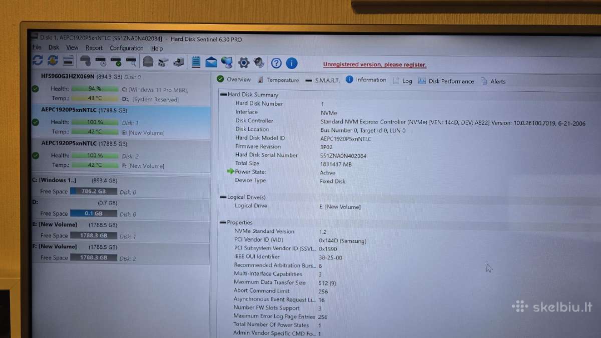2.5" U.2 U.3 E3.s M.2 Nvme SSD Gen 3.0 4.0 5.0 - nuotraukos Nr. 23