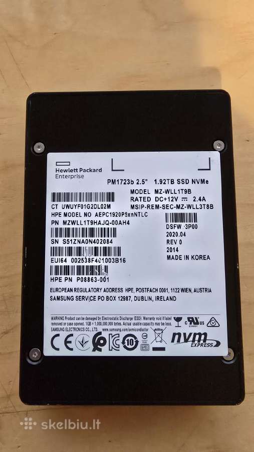 2.5" U.2 U.3 E3.s M.2 Nvme SSD Gen 3.0 4.0 5.0 - nuotraukos Nr. 21