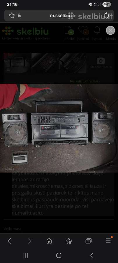 Magnetolos ir boomboxai ir pns. - nuotraukos Nr. 20