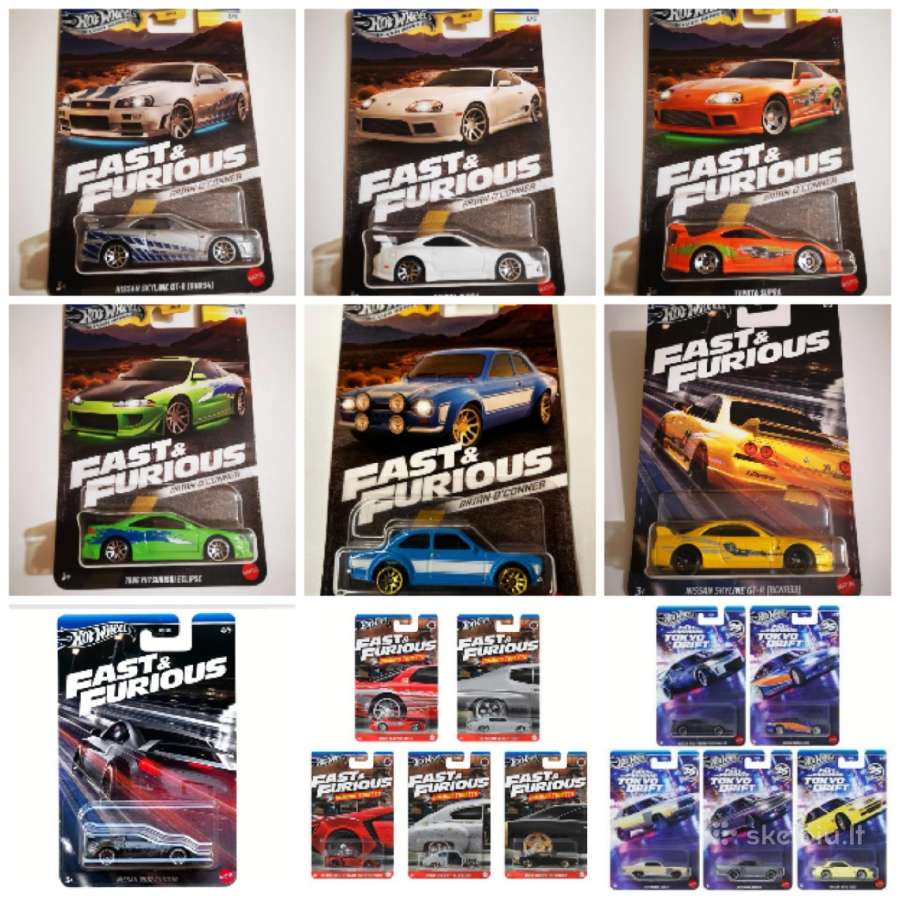 Fast & Furious hot wheels modeliukai - nuotraukos Nr. 2