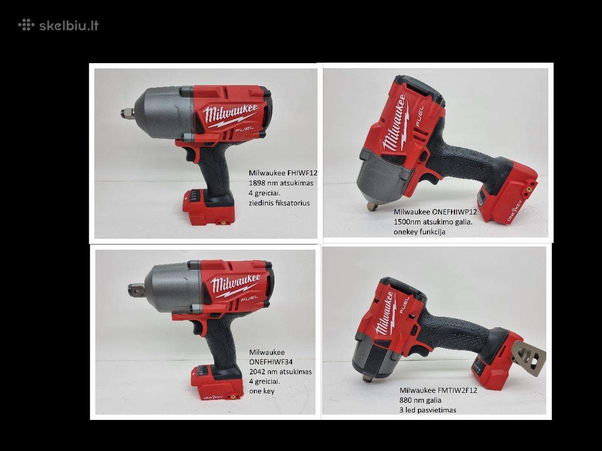 Smūginis veržliasukis Milwaukee M18 Blhiw2f12