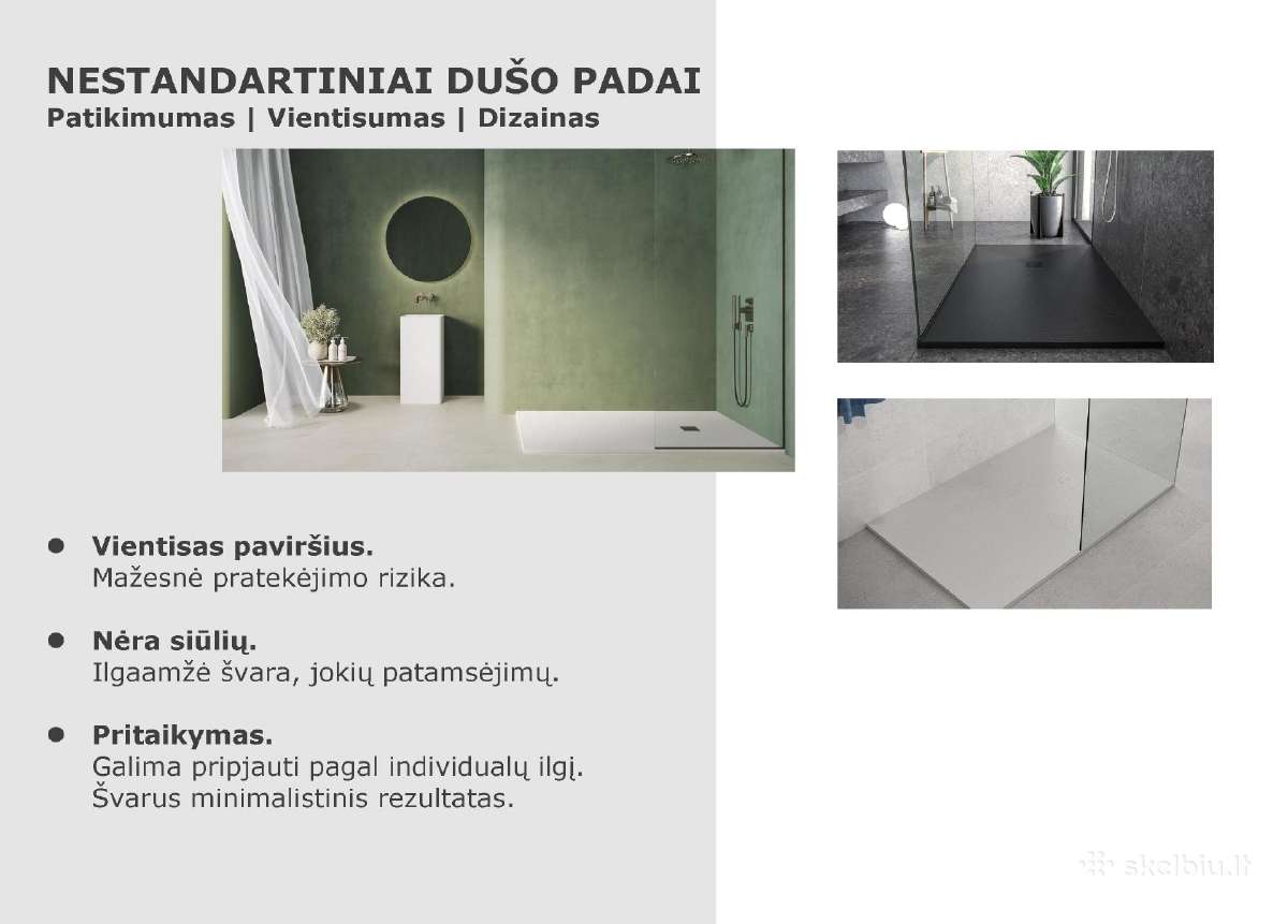 Dušo padėklai akmens masė - nuotraukos Nr. 4