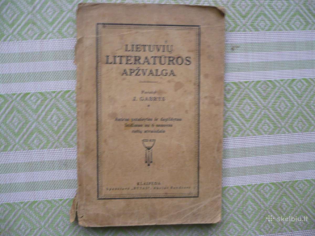 J. Gabrys - Lietuvių literatūros apžvalga 1924
