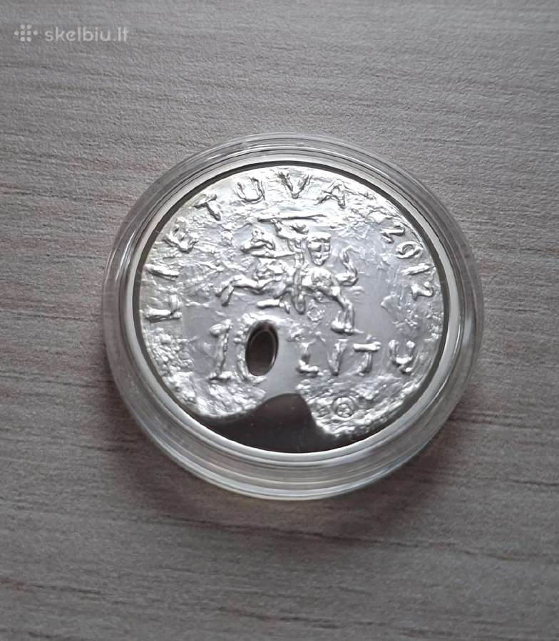2012m. Dailei Lietuva 10 litų sidabrinė moneta - nuotraukos Nr. 2