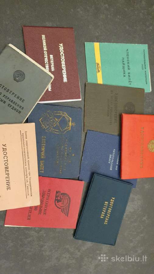 Seni tarybiniai dokumentai 10 vnt. uz 18 eur