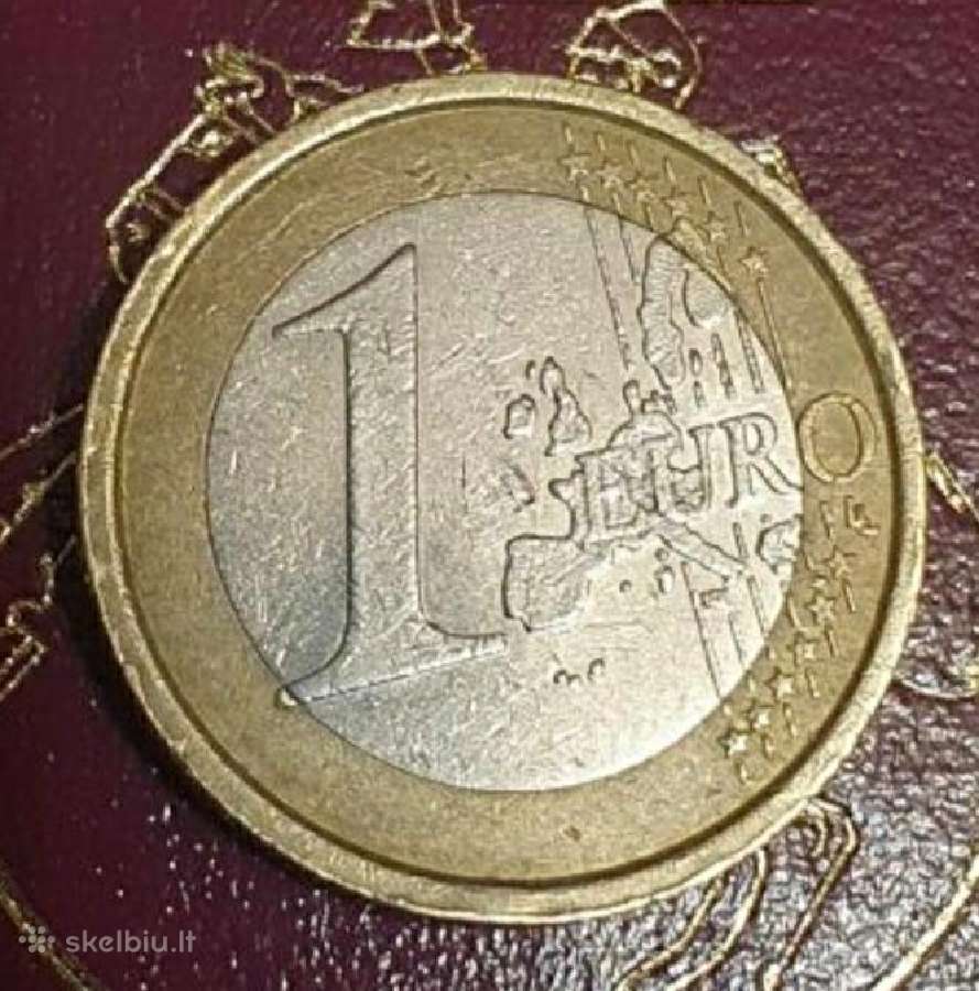 1 Euro 2002 Averso pasukimas reverso atžvilgiu - nuotraukos Nr. 3