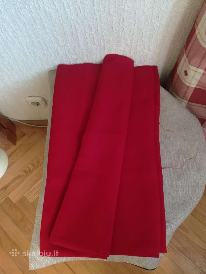 Sodrios raudonos spalvos neplonas audinys - nuotraukos Nr. 2