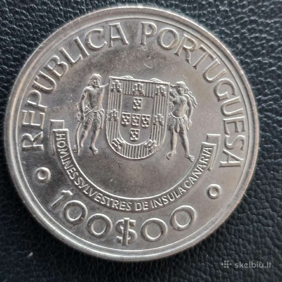Portugalija 1989 100 escudos Kanaru atradimas Cu-n - nuotraukos Nr. 2