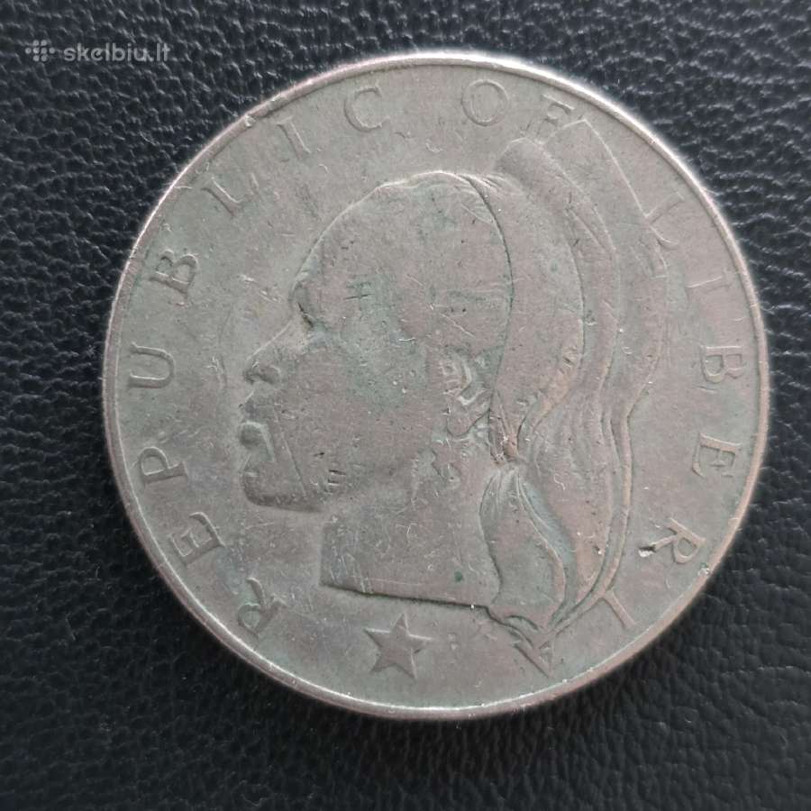 Liberija 1968 1 dollar Cu-ni