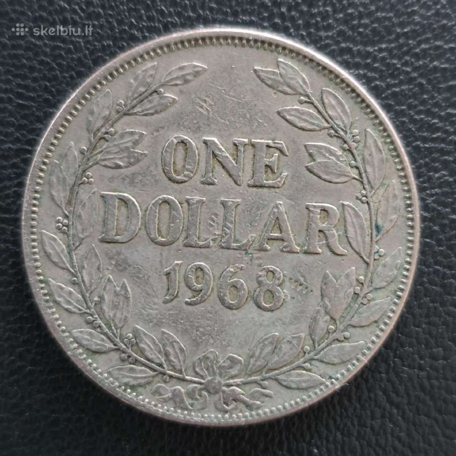 Liberija 1968 1 dollar Cu-ni - nuotraukos Nr. 2