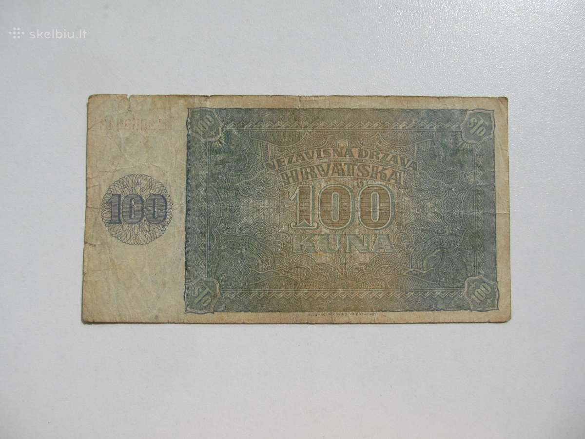 100 kunu , Kroatija , 1941 - nuotraukos Nr. 2