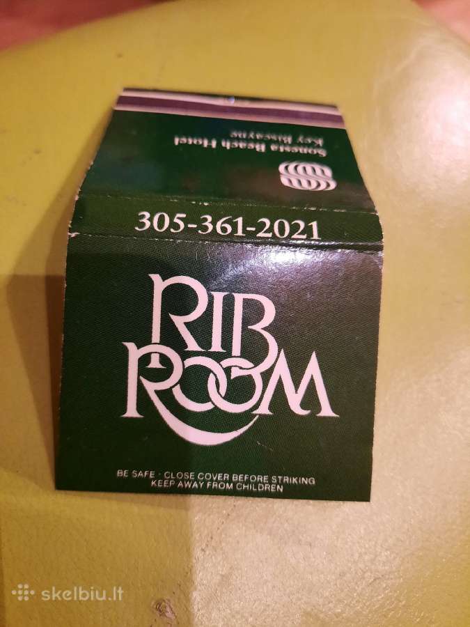 Rem. Degtukų dėžutė knygelė Rib Room - nuotraukos Nr. 6