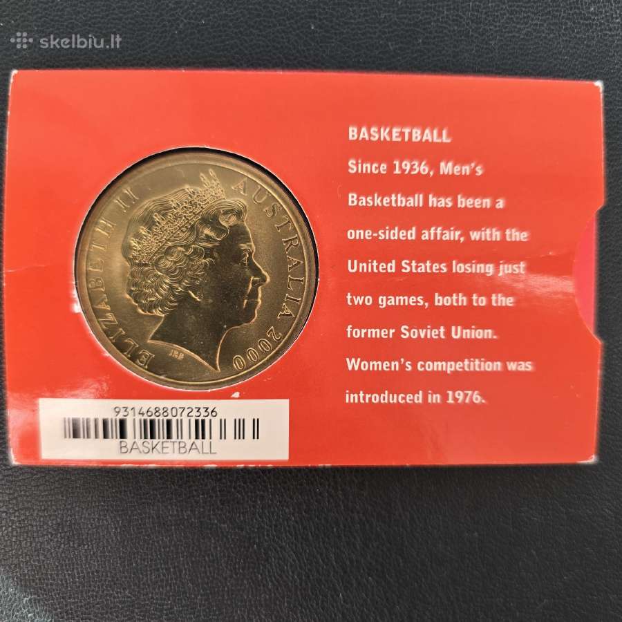Australija 2000 5 dollars Krepšinis AL-zn-bronze - nuotraukos Nr. 2