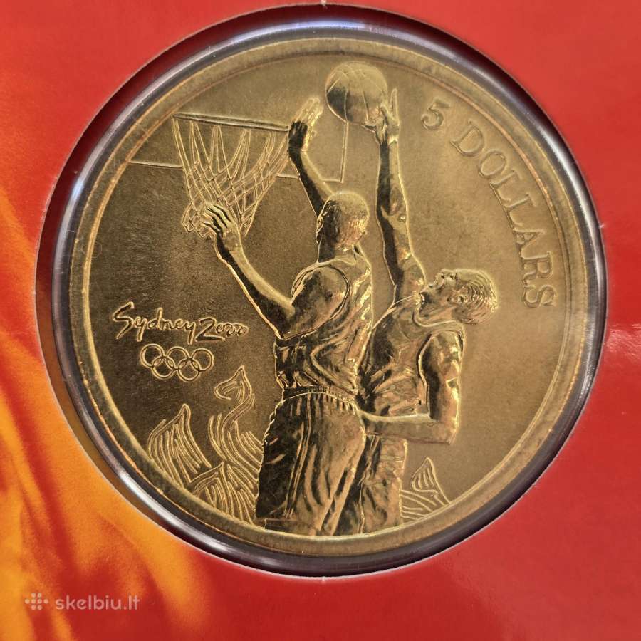 Australija 2000 5 dollars Krepšinis AL-zn-bronze - nuotraukos Nr. 3