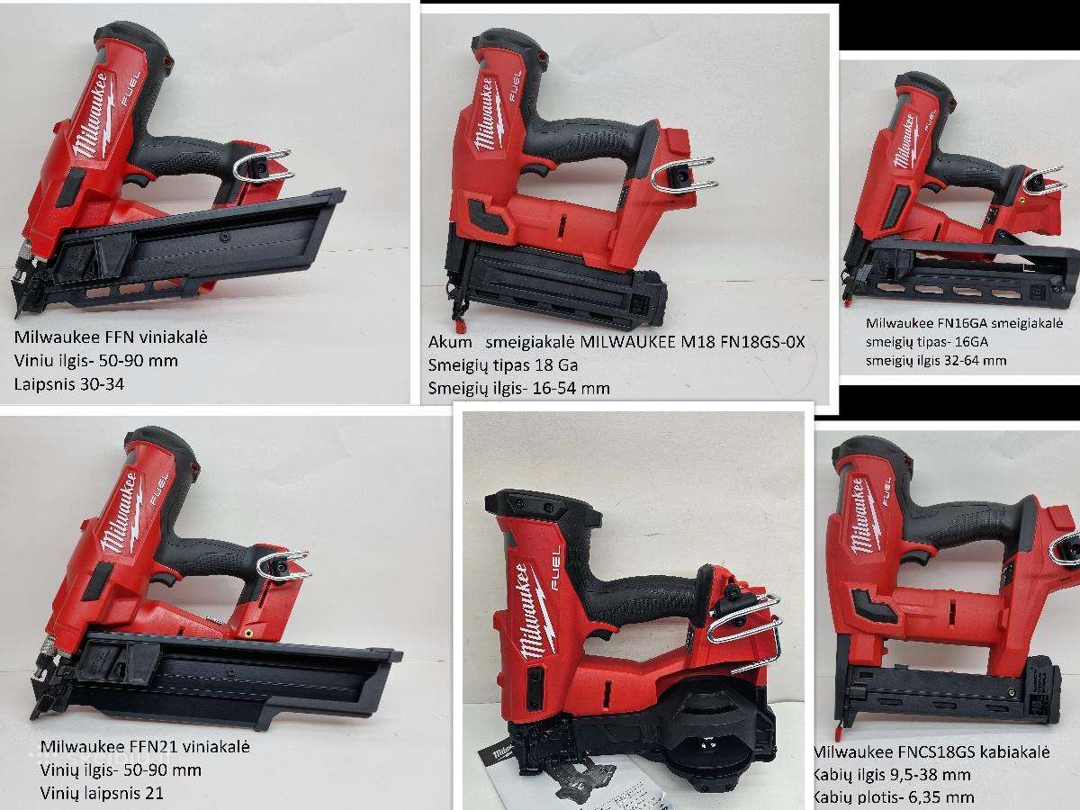 Milwaukee Viniakalės M18 M12 Ffn Ffn21 Fncs18gs ir