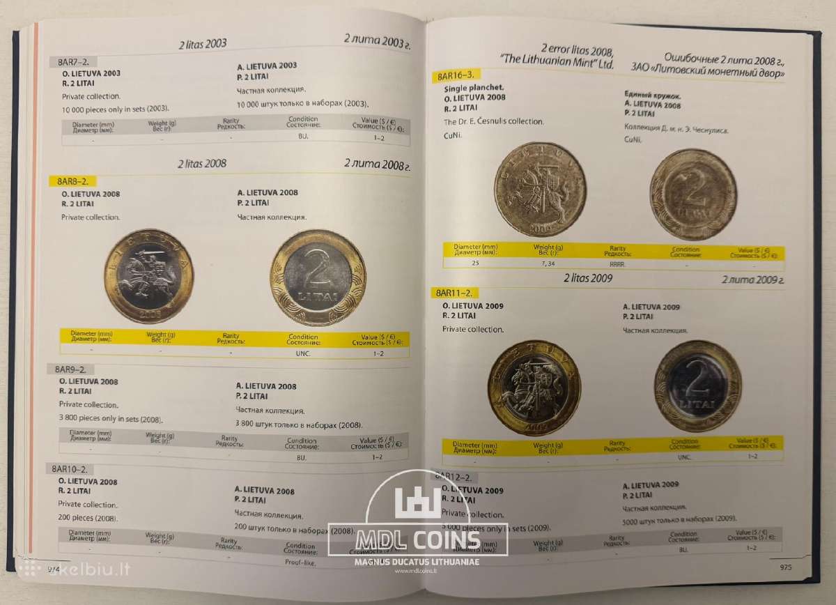 "Coins And Bars Of Lithuania 1236-2012" - nuotraukos Nr. 18