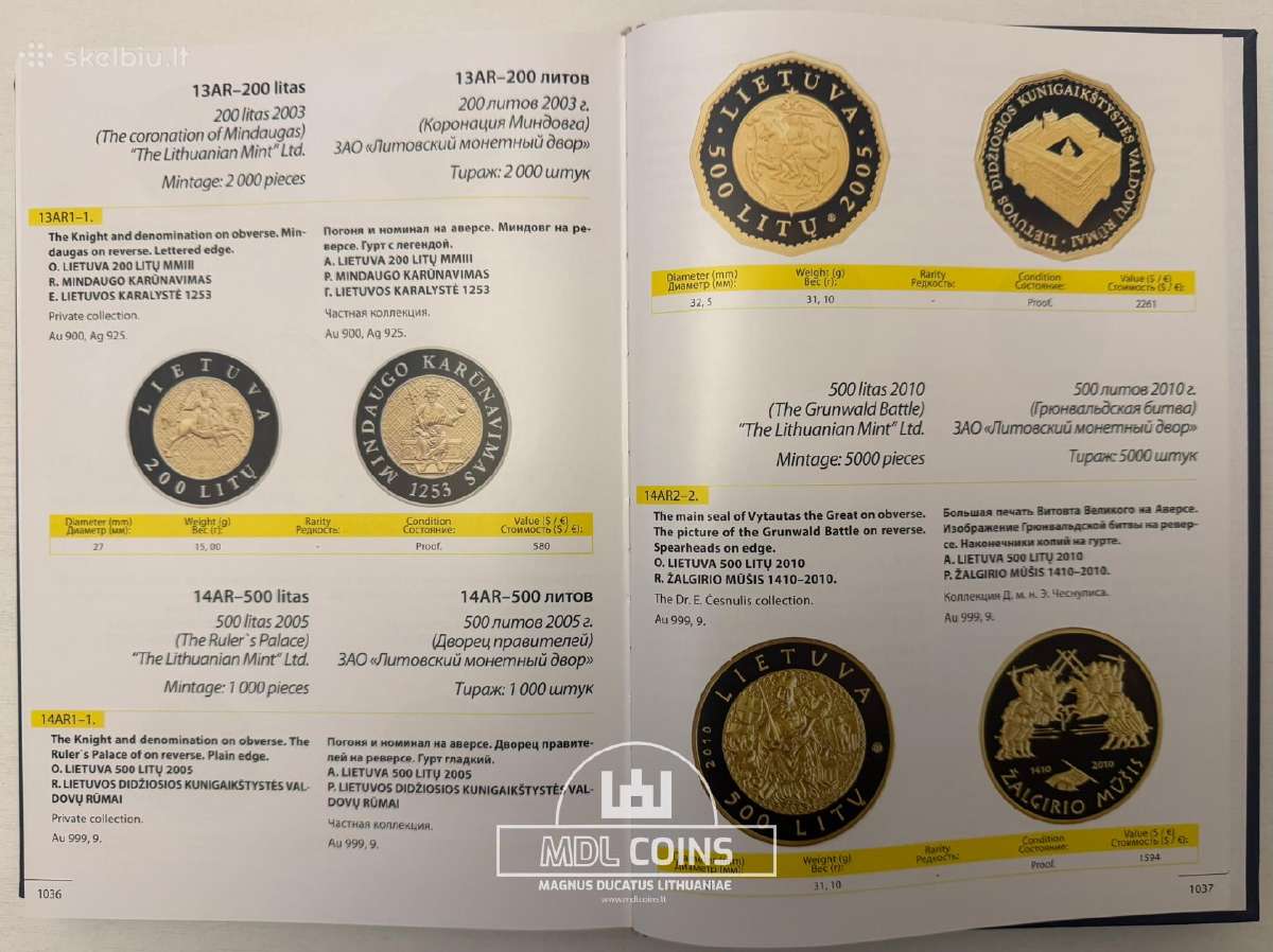 "Coins And Bars Of Lithuania 1236-2012" - nuotraukos Nr. 19