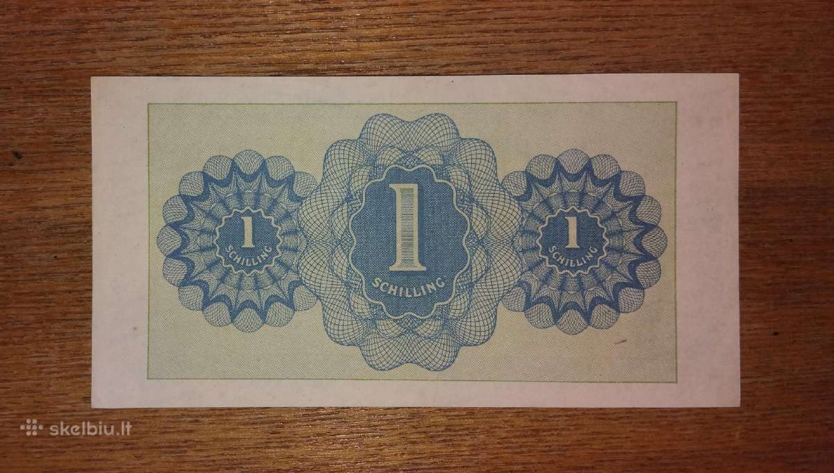 Austrijos 1 šilingo banknotas - nuotraukos Nr. 2
