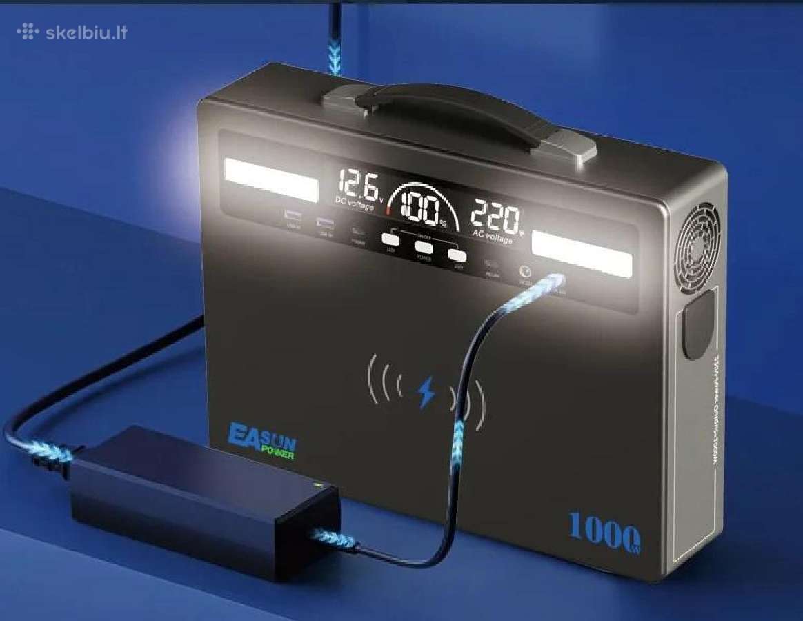 Nešiojama (mobili) elektros stotelė 1000w 781wh - nuotraukos Nr. 3