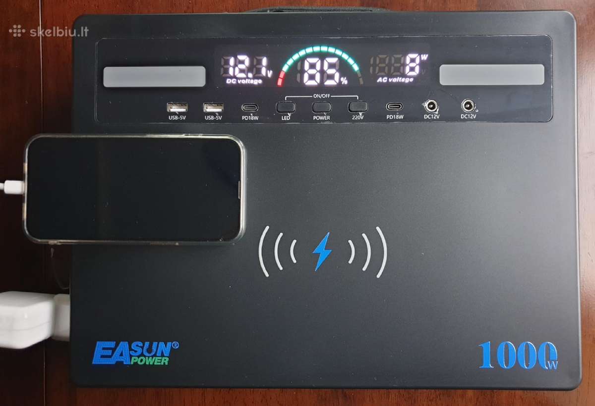 Nešiojama (mobili) elektros stotelė 1000w 781wh - nuotraukos Nr. 5