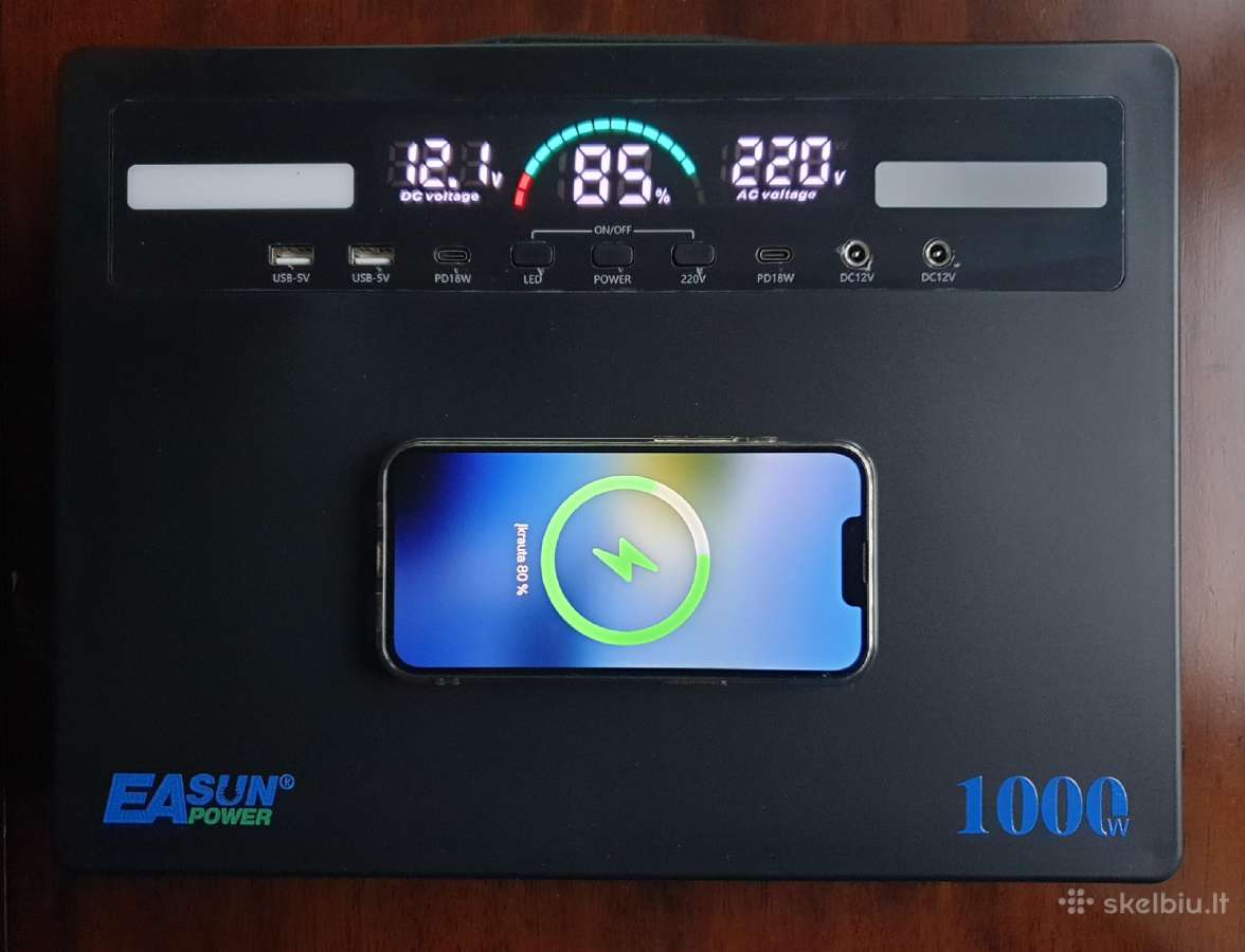 Nešiojama (mobili) elektros stotelė 1000w 781wh - nuotraukos Nr. 2