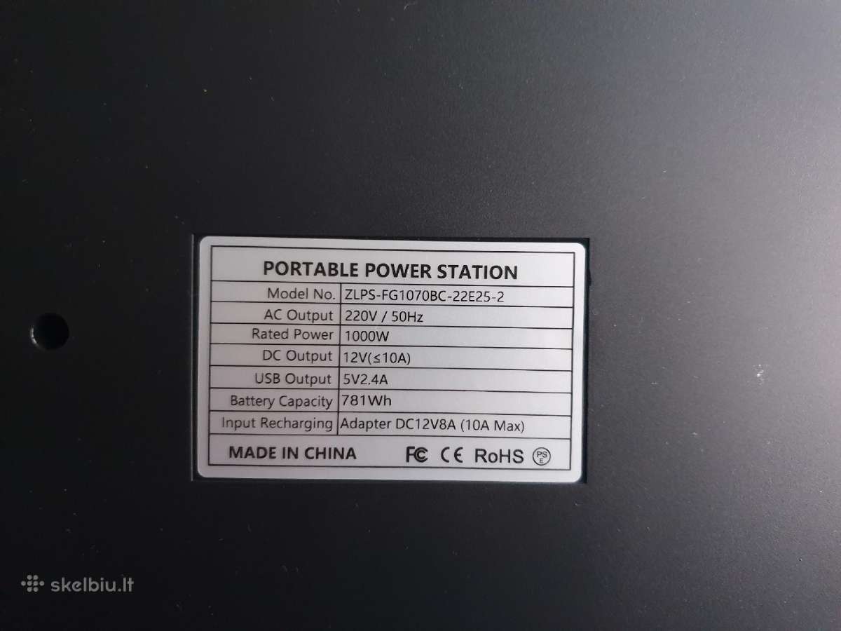 Nešiojama (mobili) elektros stotelė 1000w 781wh - nuotraukos Nr. 7