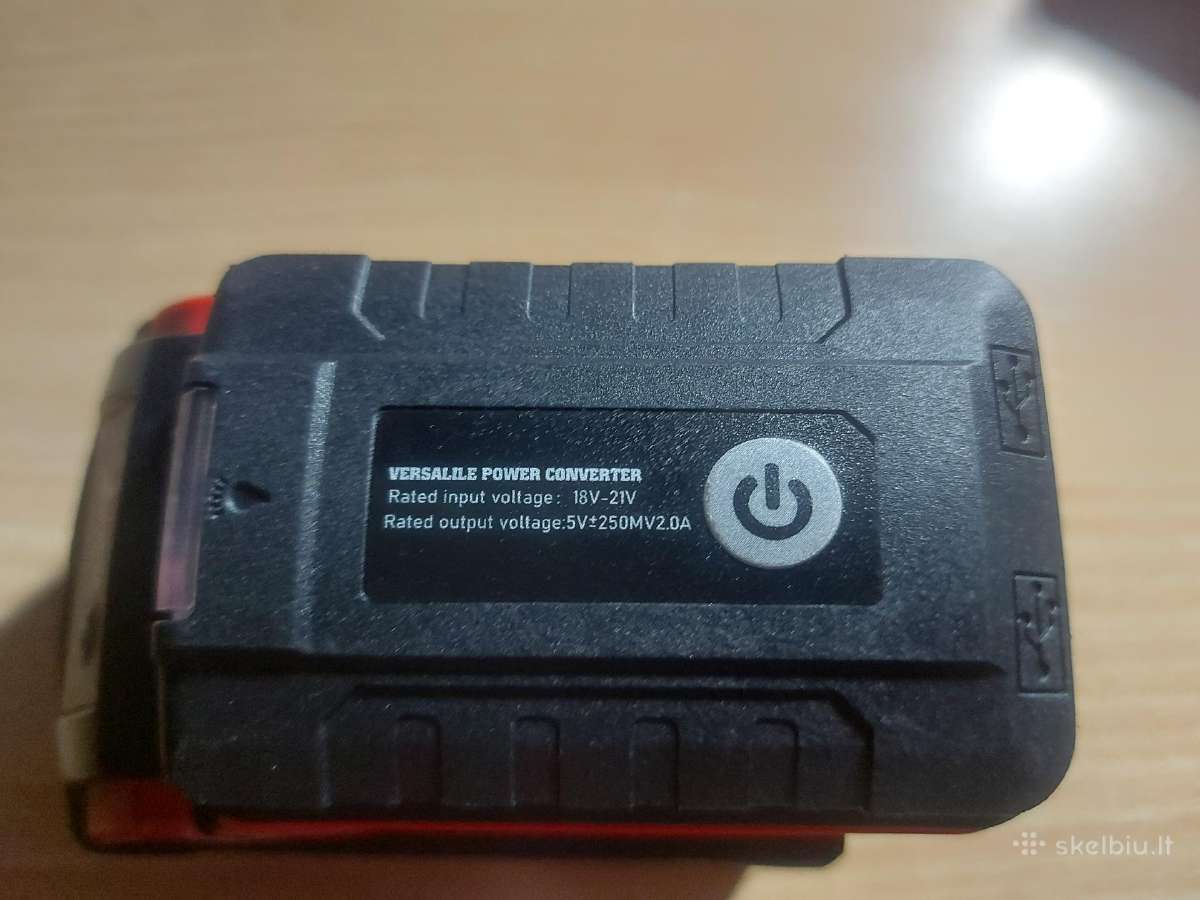 Milwaukee baterijų adapteriai, power bank - nuotraukos Nr. 7