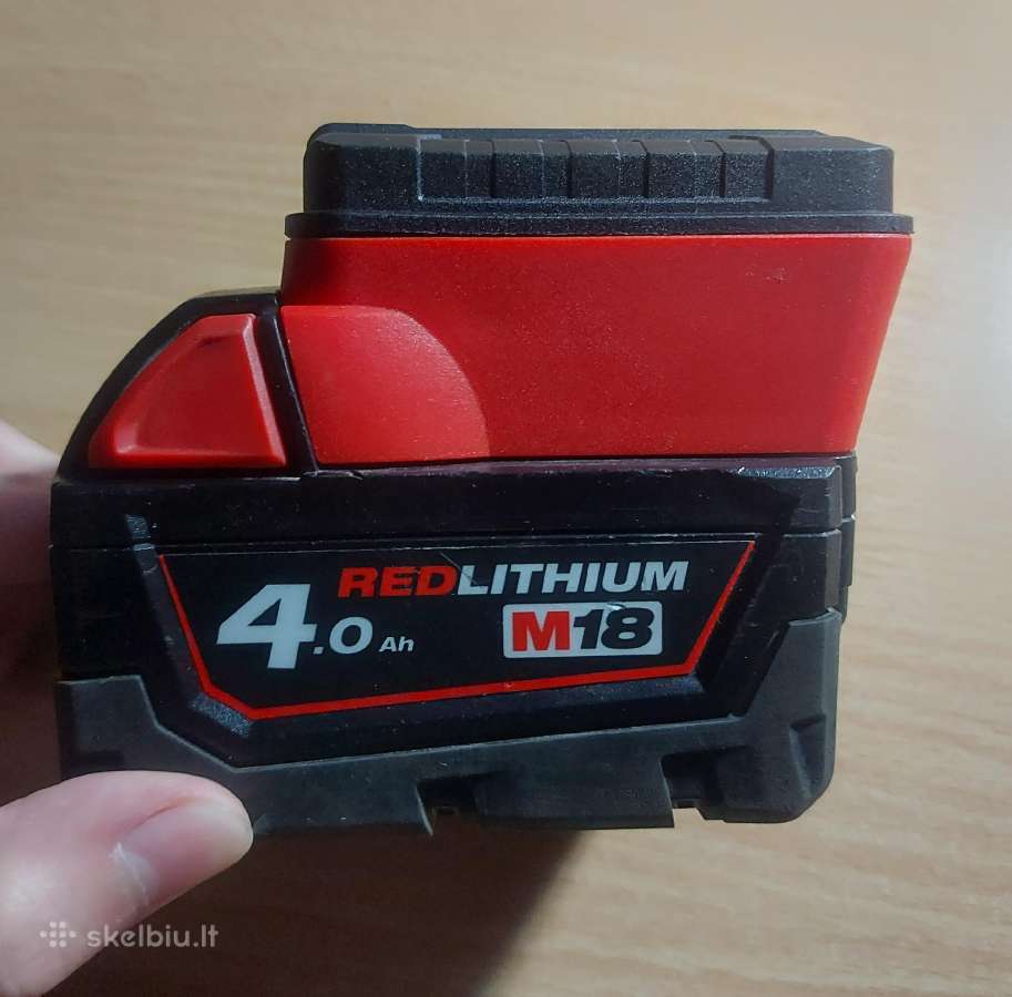 Milwaukee baterijų adapteriai, power bank - nuotraukos Nr. 8