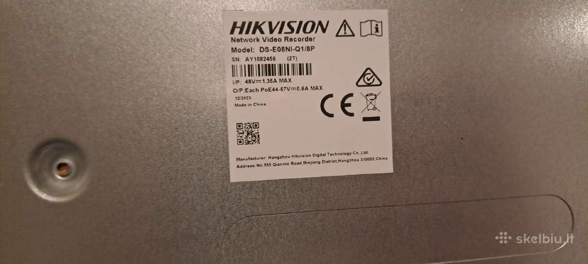 Hikvision Ds-e08ni-q1/8p 2tb Nvr - nuotraukos Nr. 4