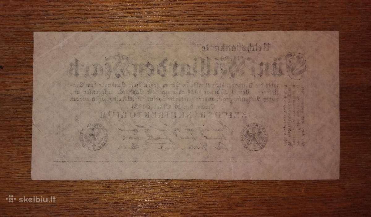 Vokietijos 5 mlrd markių banknotas - nuotraukos Nr. 2