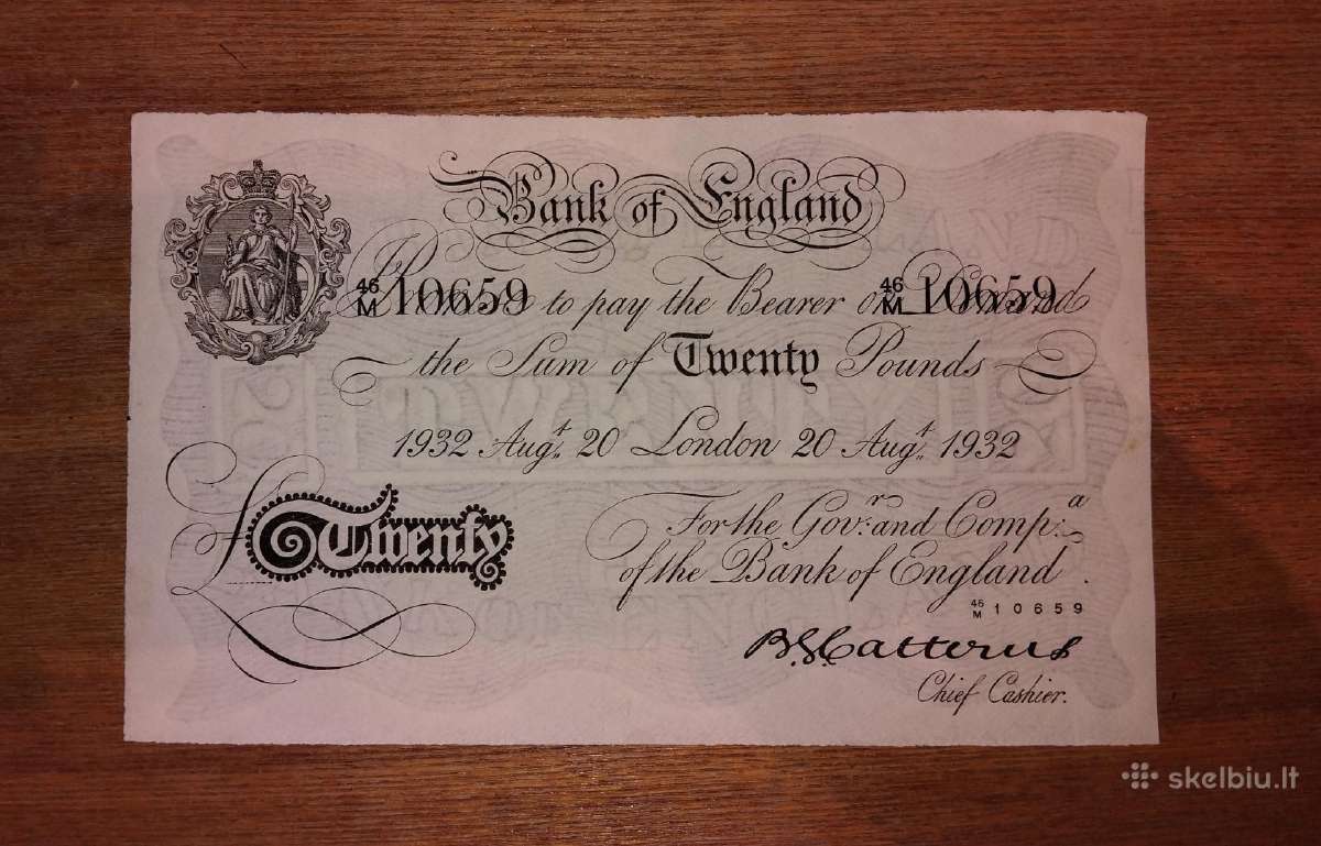 Anglijos 20 svarų banknotas