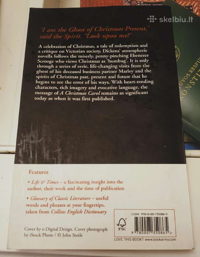 Charles Dickens knyga "Kalėdų giesmė" (angl. k) - nuotraukos Nr. 2