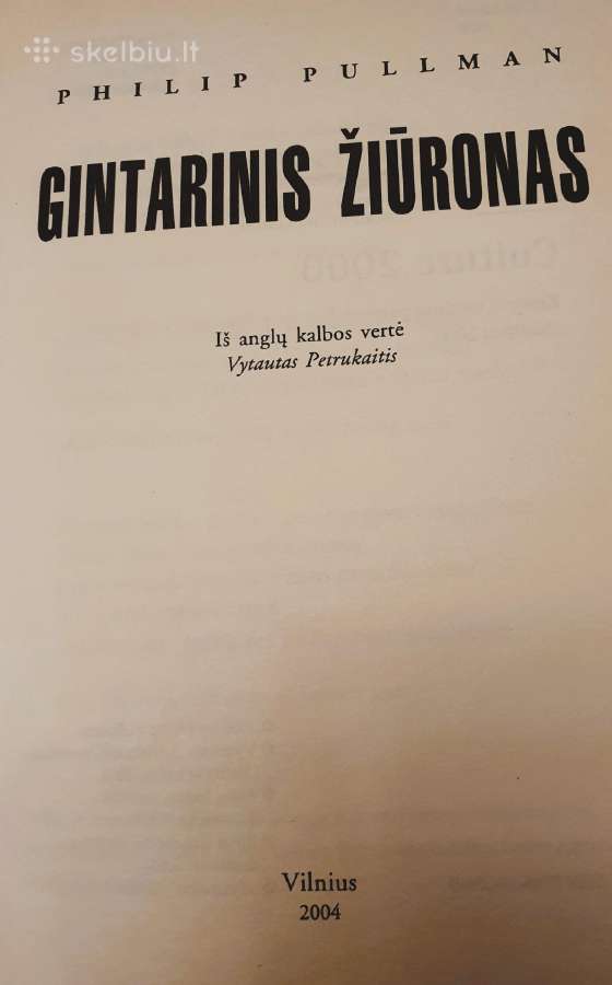 Gintarinis žiūronas. P. Pullman knyga - nuotraukos Nr. 2
