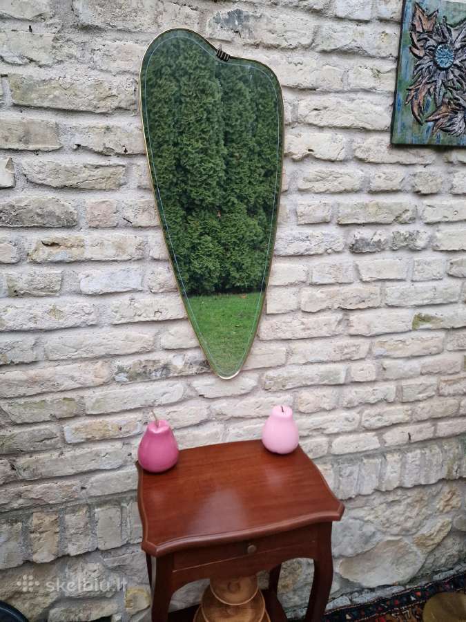 Vintažinis mid century asimetrinis veidrodis - nuotraukos Nr. 18