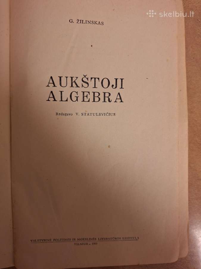 Aukštoji algebra. - nuotraukos Nr. 2