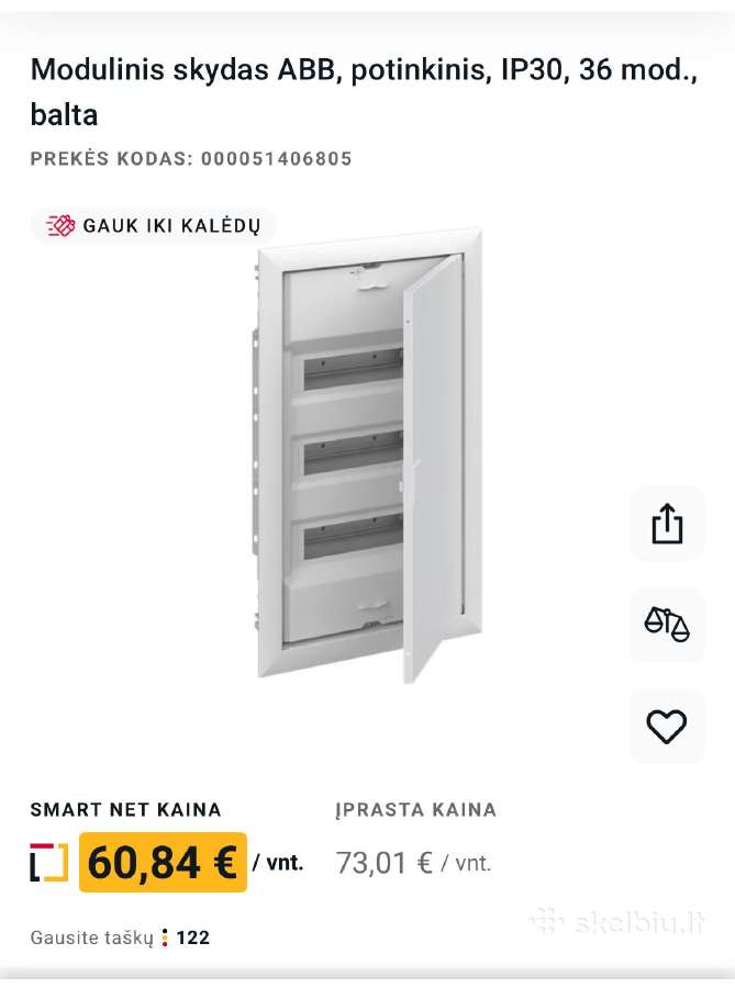 Abb potinkinis 36 modulių skydas