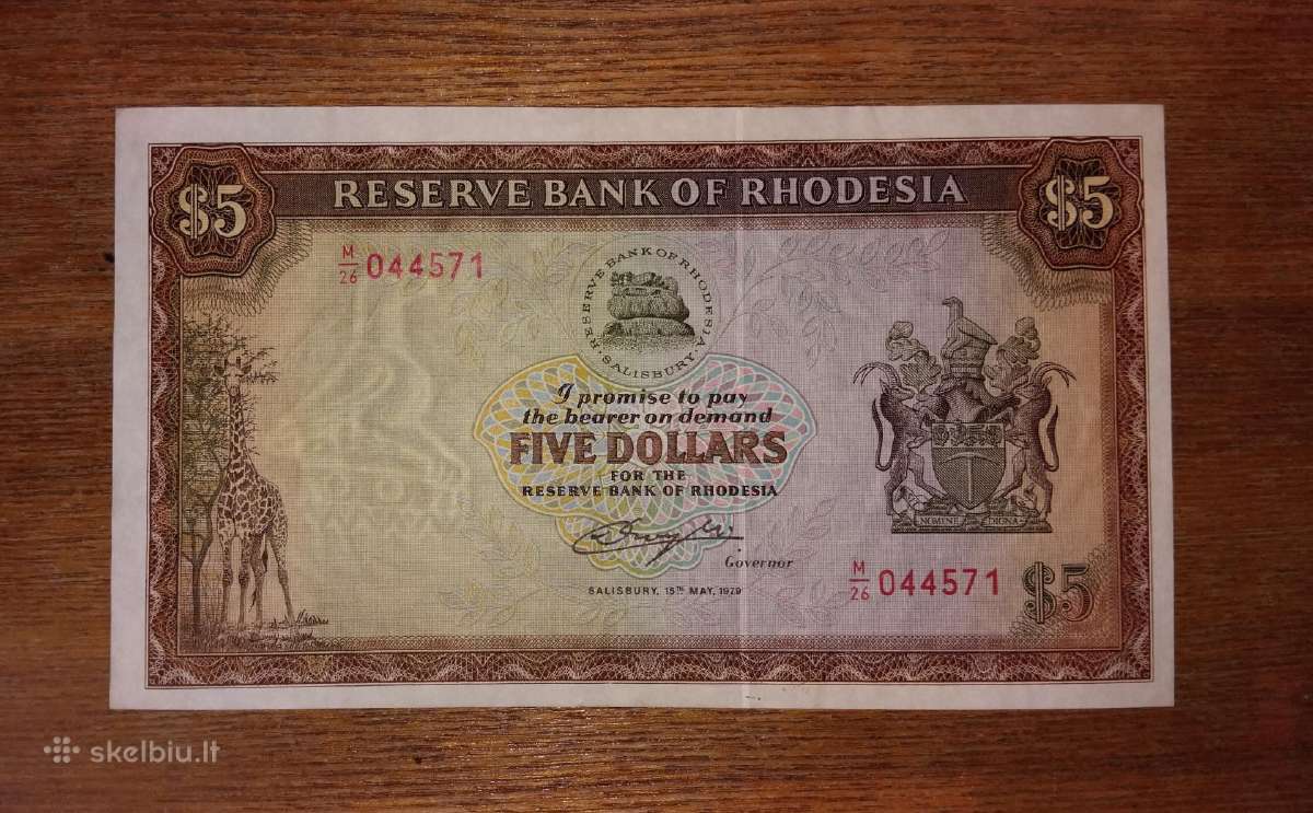 Rodežos 5 $ banknotas