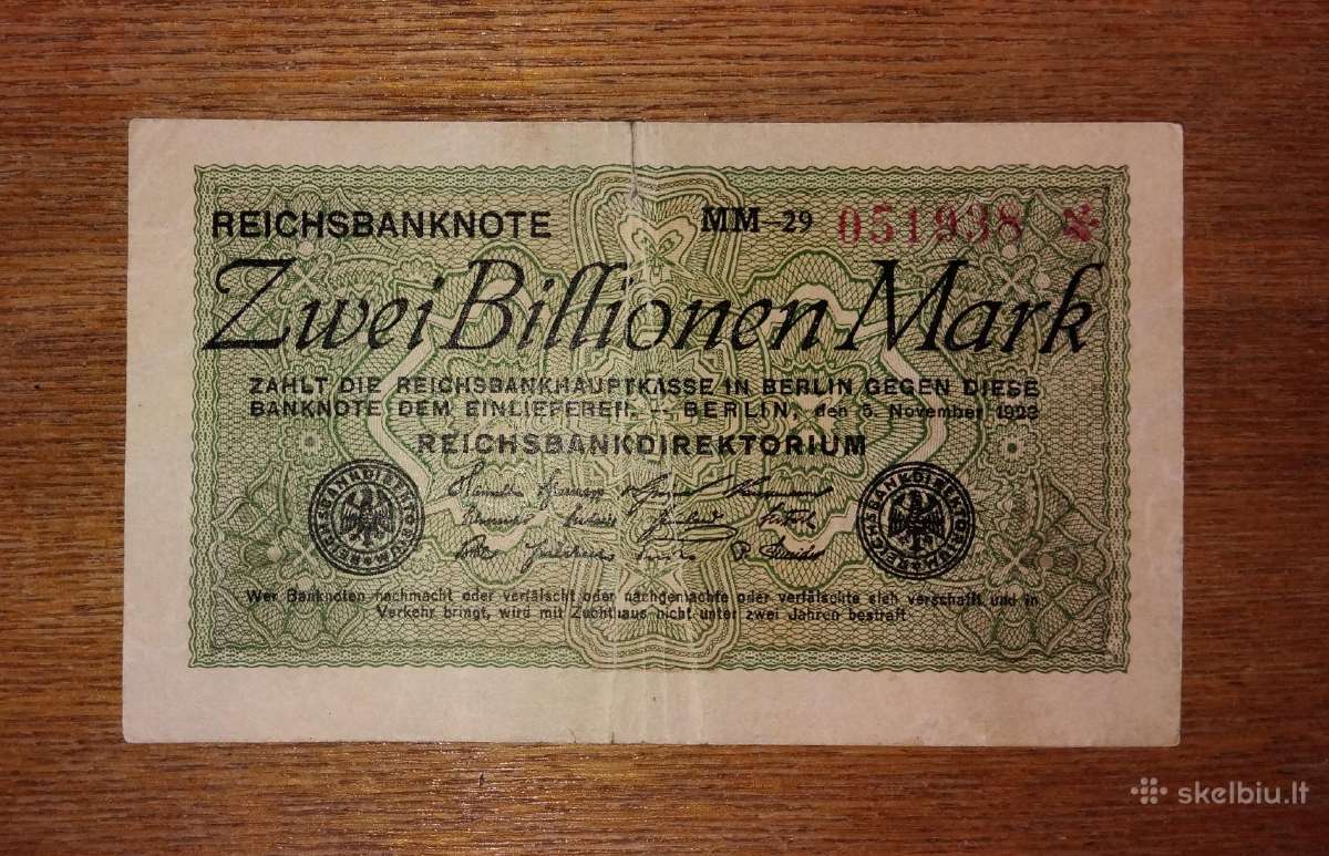 Vokietijos 2 bln markių banknotas
