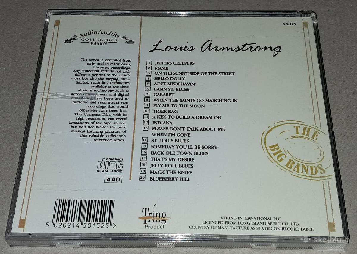 Louis Armstrong – 20 Reflective Recordings (Cda) - nuotraukos Nr. 2