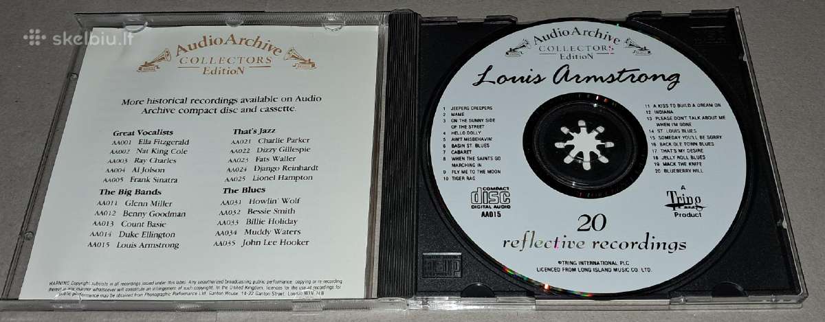 Louis Armstrong – 20 Reflective Recordings (Cda) - nuotraukos Nr. 3