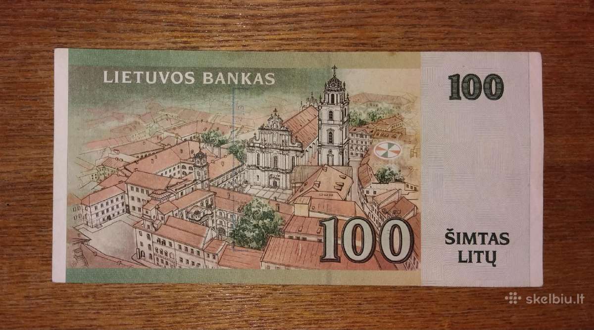 Lietuvos 100 litu banknotas - nuotraukos Nr. 2